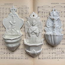 Load image into Gallery viewer, Antique French Porcelain Holy Water Fonts
