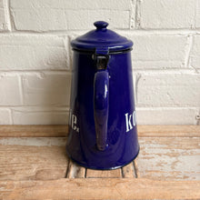 Load image into Gallery viewer, Vintage European Enamel “Koffie” Coffee Pot
