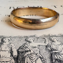 Load image into Gallery viewer, Victorian Starburst Bangle - Gold Filled Engraved Bracelet c.1890
