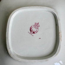 Load image into Gallery viewer, Antique Victorian Red Transferware Cake Plate - Aesthetic Poppy Pattern c. 1890s
