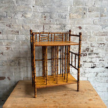 Load image into Gallery viewer, Antique Faux Bamboo Magazine Rack
