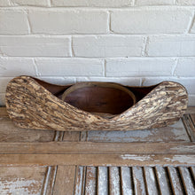 Load image into Gallery viewer, Vintage Canadian Handcrafted Bark Canoe - 23” c1950s
