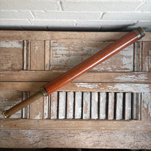 Load image into Gallery viewer, Antique 19th Century Mahogany + Brass Spyglass Telescope
