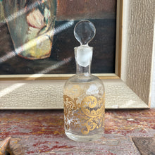 Load image into Gallery viewer, Antique French Perfume Bottle with Gold Gilt Design c1920
