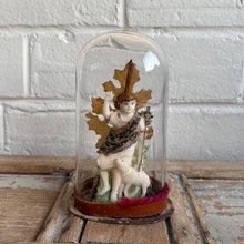 Load image into Gallery viewer, Rare Petite Victorian Wax Figure Under Glass Dome c.1880
