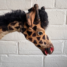 Load image into Gallery viewer, Rare Antique Victorian Taxidermy-Style Giraffe Figure in Real Fur
