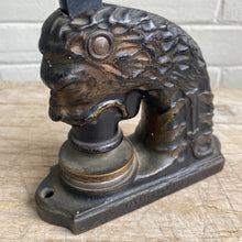 Load image into Gallery viewer, Antique Cast Iron Lionhead Embosser Seal - IOOF
