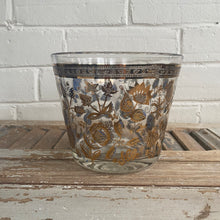 Load image into Gallery viewer, Vintage MCM Gilt Floral Ice Bucket

