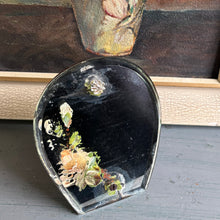 Load image into Gallery viewer, Antique Horseshoe Mirror with Painted Flowers
