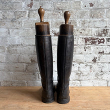 Load image into Gallery viewer, Antique Leather Riding Boots with Wooden Boot Trees
