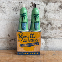 Load image into Gallery viewer, Vintage Sonette Salt + Pepper Dispenser Set c1940s
