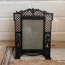 Load image into Gallery viewer, Victorian Cast Metal Cherub Picture Frame c.1900
