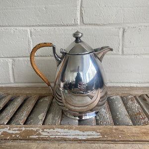 Vintage Silverplated Pitcher with Woven Handle and “S” Monogram by William A. Rogers 