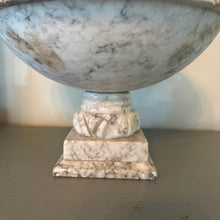 Load image into Gallery viewer, Large Antique Italian Alabaster Birdbath with Three Birds 12”
