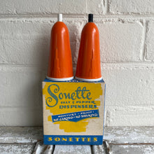 Load image into Gallery viewer, Vintage Sonette Salt + Pepper Dispenser Set c1940-50s
