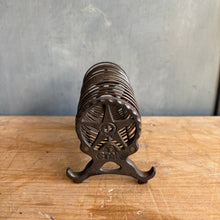 Load image into Gallery viewer, Antique Victorian Star Cast Iron Letter Holder - Wire Mail Rack
