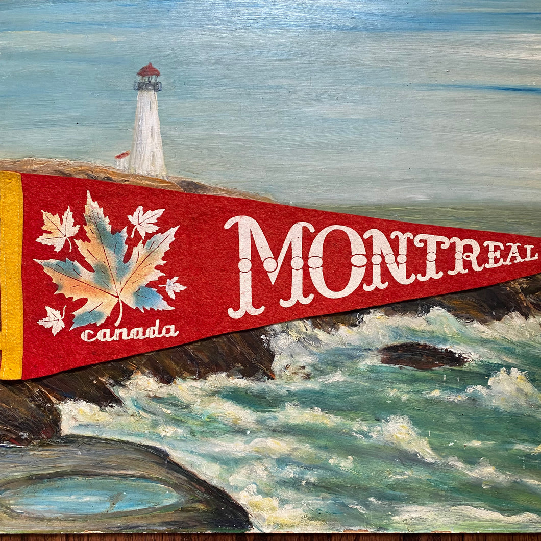 Vintage Felt Pennant - Montreal, Quebec - c1960s