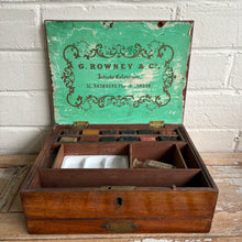 Load image into Gallery viewer, Antique G. Rowney &amp; Co. Artist’s Colour Box – London c1865
