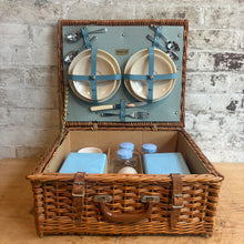 Load image into Gallery viewer, Vintage English Picnic Basket with Contents c1950-1960s
