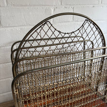Load image into Gallery viewer, Antique Wire Letter Rack with Wooden Base | Edwardian Desk Organizer
