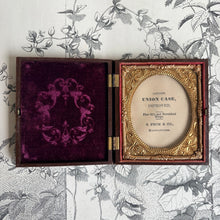 Load image into Gallery viewer, 19thC. Antique Union Case - Hummingbirds &amp; Fuchsia by S. Peck - 1/9 Plate New Old Stock
