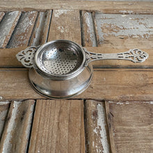 Load image into Gallery viewer, Antique English Tea Strainer with Base
