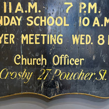 Load image into Gallery viewer, Original Early 1900s Toronto Church Sign from Riverdale
