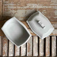 Load image into Gallery viewer, Rare Antique W &amp; E Corn Royal Ironstone Covered Butter Dish - England c. 1890
