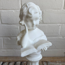 Load image into Gallery viewer, Vintage Bisque Mid-Century Figural Bust of Girl
