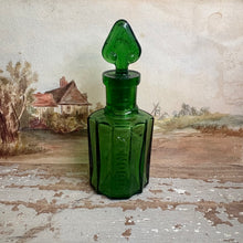 Load image into Gallery viewer, Antique Emerald Glass Perfume Bottles c1900
