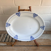 Load image into Gallery viewer, Antique English Coronation Ware Platter – Blue Transferware c.1911
