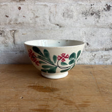 Load image into Gallery viewer, Vintage Adderleys Hand-Painted Café au Lait Bowl - Sponge Floral - Made in England c.1940s
