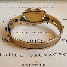 Load image into Gallery viewer, Victorian Sweetheart Bangle - Gold Filled Heart Bracelet c.1890
