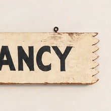 Load image into Gallery viewer, Vintage Painted Wood No Vacancy Sign - Sawtooth Ends c. 1940s
