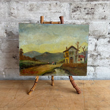 Load image into Gallery viewer, Original Vintage Italian Oil Painting - Signed F. Tatafiore- Tuscan Countryside Villa, c. 1960s
