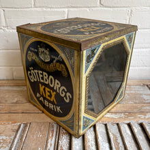 Load image into Gallery viewer, Rare Swedish Shop Counter Biscuit Tin — Göteborgs KEX Fabrik c.1910-1920s
