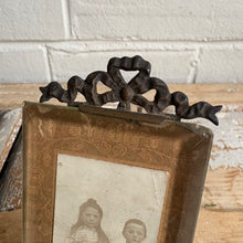 Load image into Gallery viewer, Antique French Brass Frame with Original Child’s Portrait
