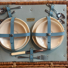 Load image into Gallery viewer, Vintage English Picnic Basket with Contents c1950-1960s
