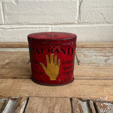 Load image into Gallery viewer, Antique “Pat Hand” Tobacco Tin, Detroit c.1900–1915
