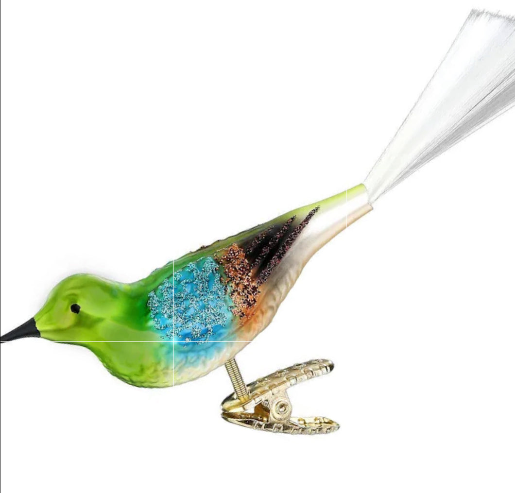 Multi Coloured Finch Bird Ornament