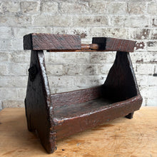 Load image into Gallery viewer, Antique Primitive A-Frame Tool Tote - 19th Century Rustic Wooden Caddy
