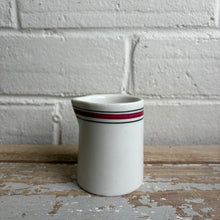 Load image into Gallery viewer, Vintage Small Green/Red Stripe Restaurant Creamer c1950-1960s
