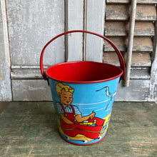 Load image into Gallery viewer, Vintage Tin Litho Child’s  Beach Pail
