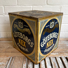 Load image into Gallery viewer, Rare Swedish Shop Counter Biscuit Tin — Göteborgs KEX Fabrik c.1910-1920s
