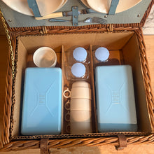 Load image into Gallery viewer, Vintage English Picnic Basket with Contents c1950-1960s
