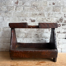 Load image into Gallery viewer, Antique Primitive A-Frame Tool Tote - 19th Century Rustic Wooden Caddy
