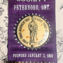 Load image into Gallery viewer, Antique St. Peter's Total Abstinence Society Badge- Jan 3, 1900
