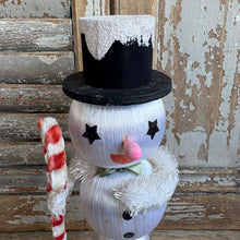 Load image into Gallery viewer, Vintage Japanese Satin Thread Snowman Figure | c.1950
