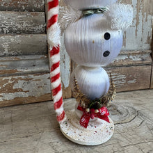 Load image into Gallery viewer, Vintage Japanese Satin Thread Snowman Figure | c.1950
