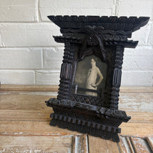 Load image into Gallery viewer, Antique Tramp Art Temple Frame - c.1910
